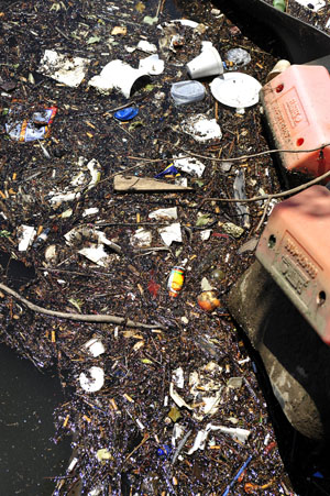 garbage in Anacostia River